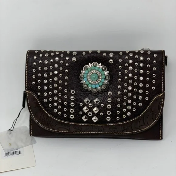 Montana west American bling clutch crossbody bag - Picture 10 of 16